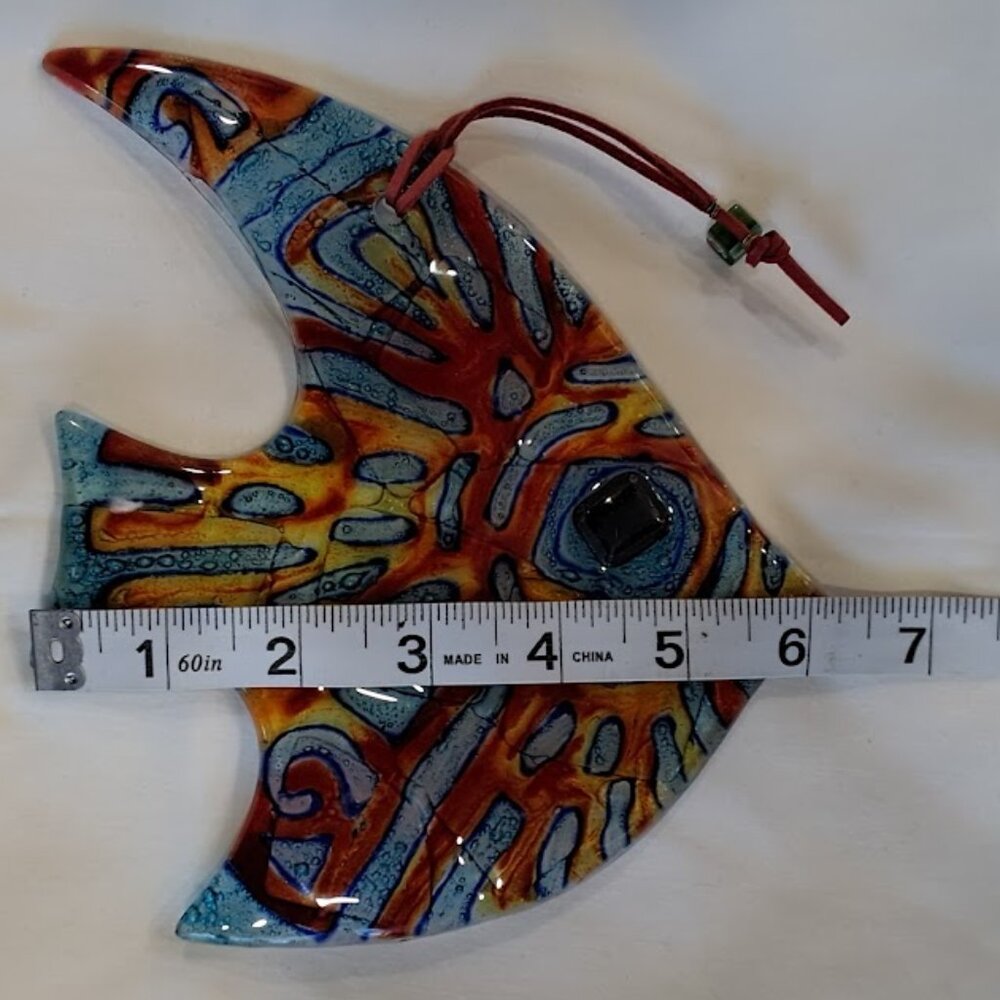 Egyptian Hand Blown Glass Fish Suncatcher/Ornament - Picture 3 of 5